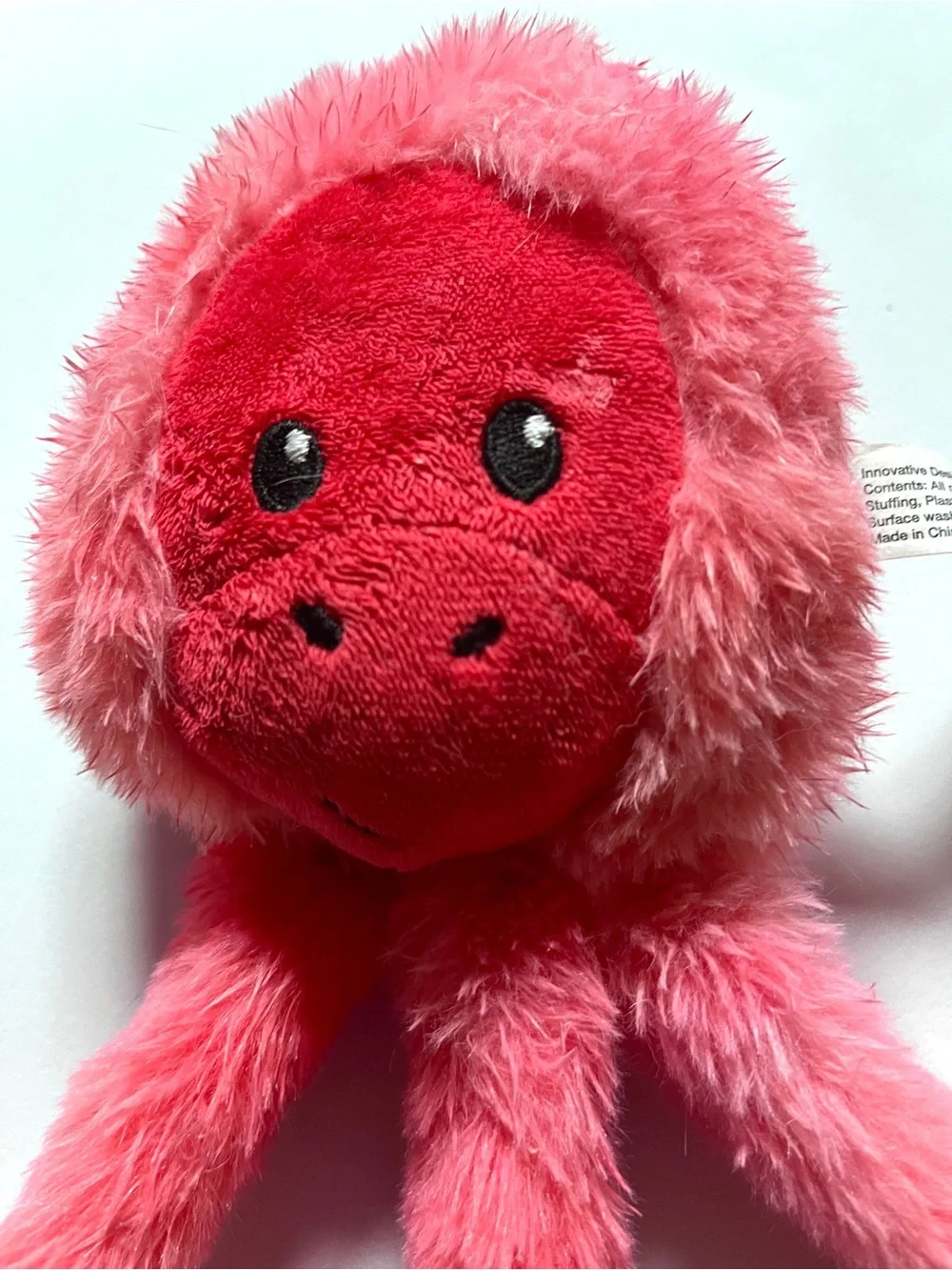 Dog toy- Plush Pink Octopus Toy - Soft Long-Legged Stuffed Animal- 11.5 inches